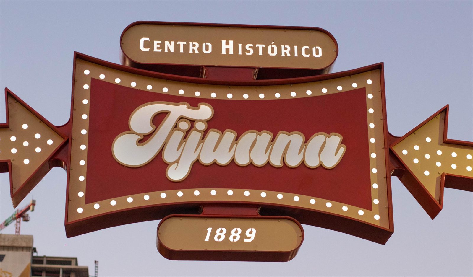 Letrero del Centro Histórico de Tijuana
